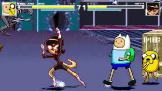 MUGEN Finn and Jake vs Kitty Katswell