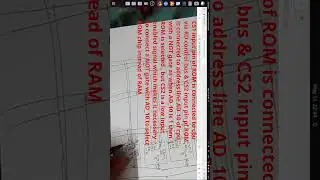 How two chip select input pins of ROM are connected to cpu via control bus & address bus ? #vlog