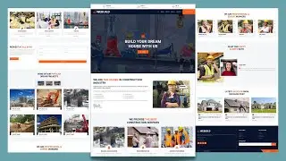 Complete Responsive Construction Company Website Template Design- HTML -CSS - JS- Free Website Code