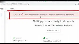 Adsense Account Temporarily Suspended 😮|| Your account is temporarily suspended Problem Solve