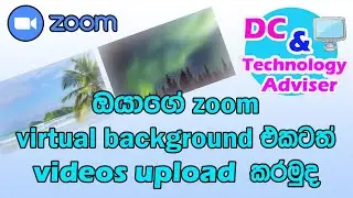 How to add a video to zoom virtual background | sinhala