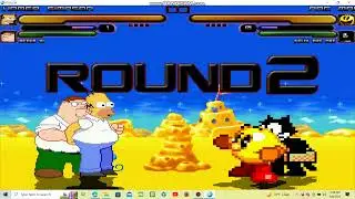 Sandal M.U.G.E.N Battle 174: Homer Simpson and Peter Griffin vs Pac-Man and Felix The Cat