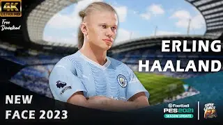 Erling Haaland  |  New Update Face  |  PES 2021 ⚽ أحدث وجه هالاند لاعب مانشيستر سيتى بيس 2021