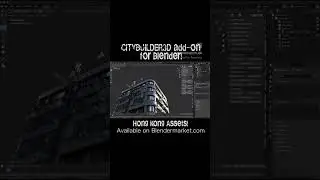 🎯CityBuilder3d Add-on for Blender: Available on Blendermarket.com! #b3d #blender3d #kitbash #3d #cgi