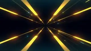 Futuristic Tunnel Gold Lines Background Video | Free Version Footage