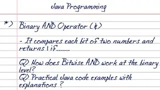 Binary AND Operator (&) in Java | Bitwise Operators Explained