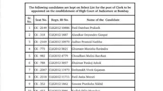 Bombay High Court Result 2024 | Cut Off Marks, Merit List