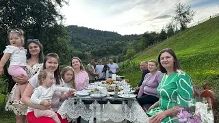 Tetiana's Birthday in the Carpathians 🎉 Family Celebration, BBQ, Homemade Food & Mountain Life