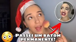 Fiz uma maquiagem pro natal e fiquei mais feia que o normal
