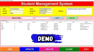 Student Management System in Python with Database || Demo