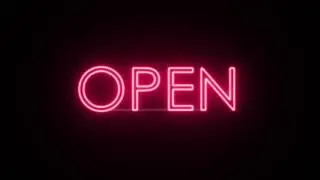 Open sign animation w/ sound
