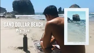 Painting with Gouache at Sand Dollar Beach, Big Sur (Plein Air)