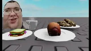 Булочка с сосискою чай бутерброд в роблокс.