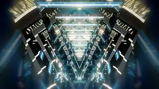 Dynamic 3D tunnel shuttle animation vj video