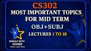 CS302 MID TERM PREPERATION | MCQS+SUBJECTIVE BASED IMPORTANT QUESTIONS | VU