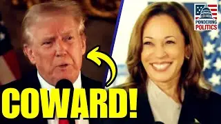 Did a VISIBLY PANICKED Trump JUST BACK OUT of the Kamala Debate?!