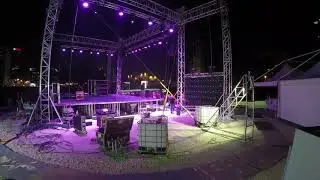 Prince AV: Time Lapse  Outdoor Stage  Setup and LED Installation
