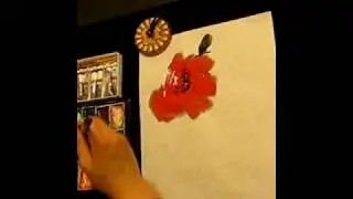 Ransui paints camelias 水墨