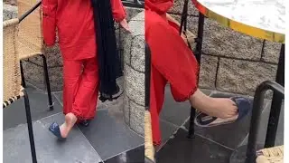Candid vlogger shoeplay 4 | Original link in description