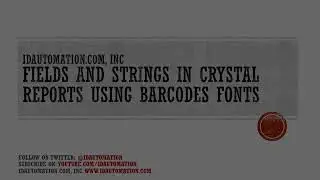 How to Create a Barcode in Crystal Reports using Fields