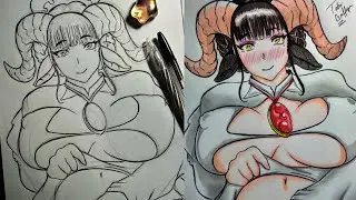 H3ntai Practice #18 - Maya the GOAT from Koisuru Kuroyagi! - J.U.N - Drawing Handmade!