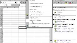 Excel  Контекстное меню программы