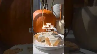 Vegan pumpkin spice cheesecake bites #vegan #asmr #recipe #fall #easy