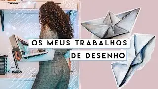 OS MEUS TRABALHOS DE DESENHO do 1º período || Regressei ao Youtube!