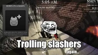 Trolling slashers once again! 😈 | Survive the night roblox