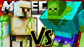 GOLEM VS MUTAN ZOMBIE MINECRAFT