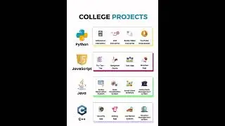 College Projects ideas in Python, JavaScript,Java,C++
