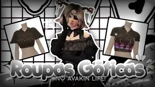 ☠️𖥻 ROUPAS GÓTICAS!! ||avakin life 😱💖