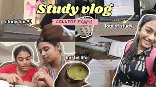 College exam STUDY VLOG📚✒️