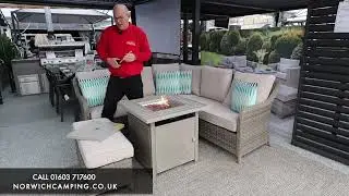 Kettler Charlbury Casual Dining Mini + Wembury Square Fire Pit