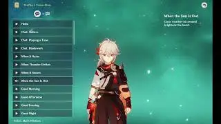 Kaedehara Kazuha voice-over: When the Sun Is Out  (Genshin Impact eng)