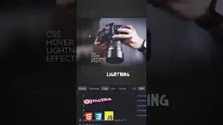 Lightning Flash on Hover made in CSS SVG JS 