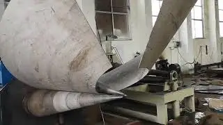 How to make large conic shape?#machine #metalprocessing#rollingmachine#Jotun
