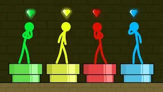 Red and Blue , Stickman Animation - (Escape part 72)