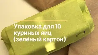 Упаковка для 10 куриных яиц (зелёный картон) | SHKOLHOZ
