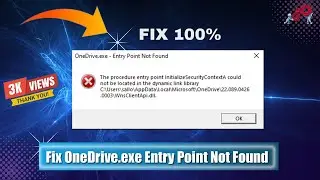 How to Fix OneDrive.exe-Entry Point Not Found | Windows 7/8/10 | entry point not found error