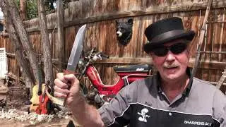 Sharpen a Bowie Knife from Brazil and Wyoming