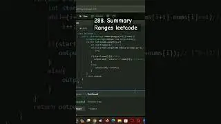 288. Summary Ranges leetcode problems #java