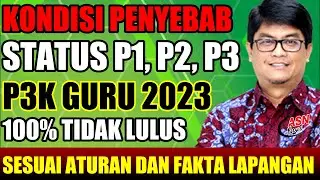 HINDARI! KONDISI PENYEBAB PELAMAR P1,P2,P3 TIDAK LULUS P3K GURU 2023