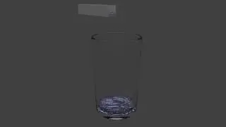 Glass filling with water - Blender Animation
