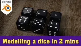 How to model a dice in 2 minutes using poke face in Blender 2.9