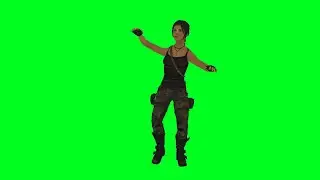 Tomb Raider dancing green screen