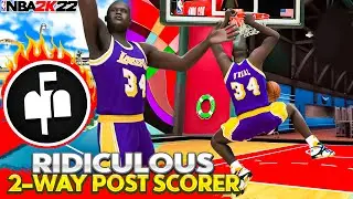 RIDICULOUS 2 WAY POST SCORER BUILD ON NBA 2K22! BEST BIGMAN BUILD ON NBA 2K22!