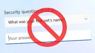 Don't use Security Questions in Windows...