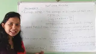 Parameters of half wave rectifier