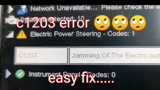 c1203 error code easy fix....